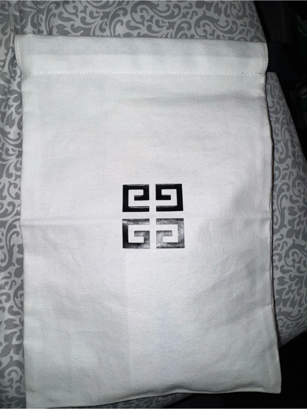 Givenchy White Dust Bag with Black Logo
